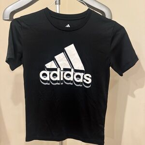 Adidas Black Tee with White Logo